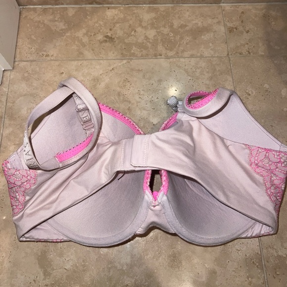 Victoria's Secret PINK Lace Detail Bow Push Up Bra Size 32 D - Picture 4 of 7